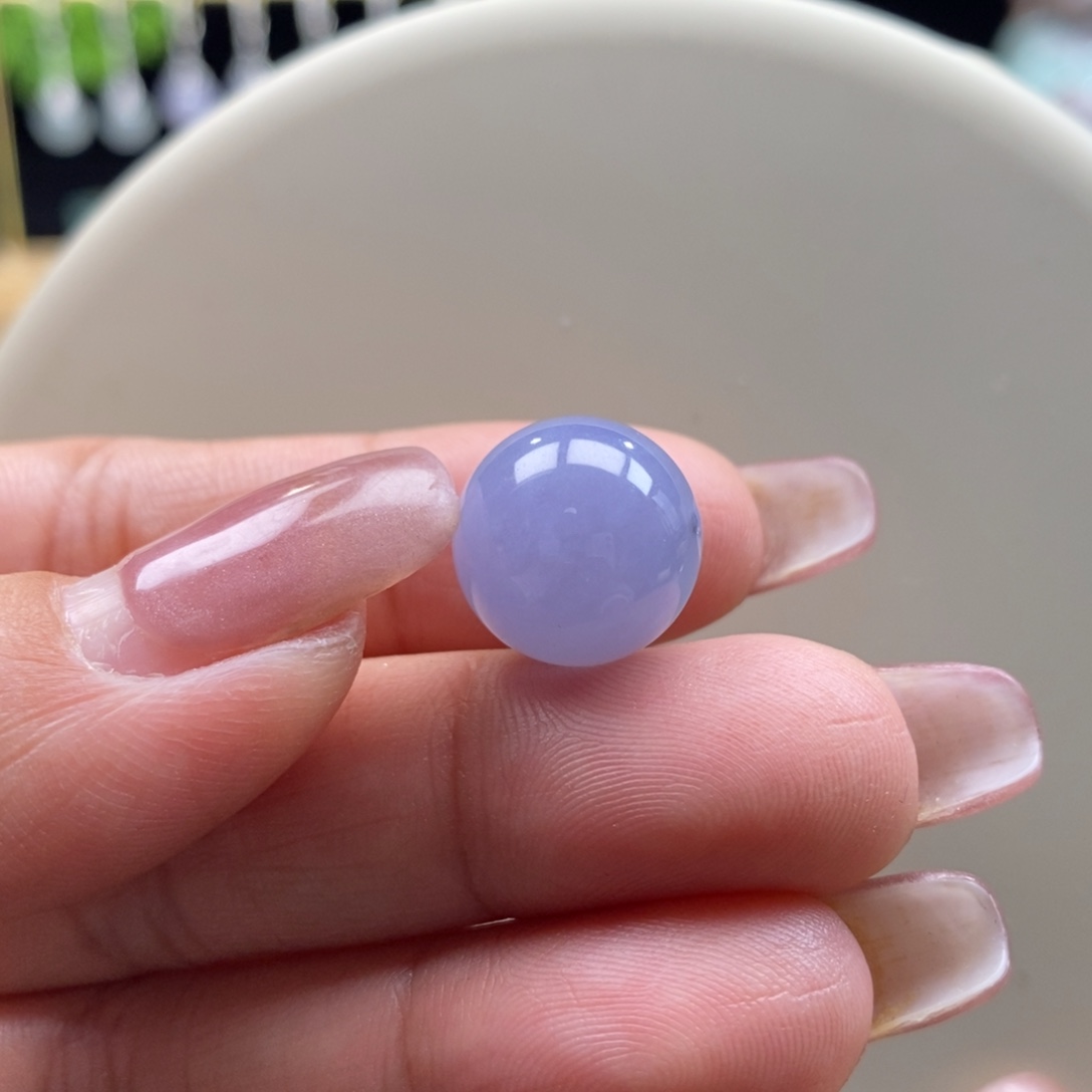 翡翠吊坠(不含链)未镶嵌翡翠满蓝紫珠卡14.2