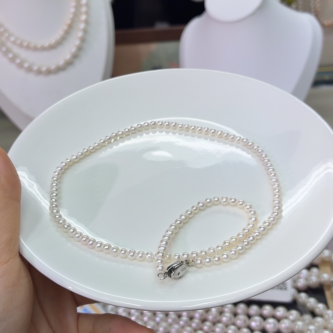 未镶嵌颈饰淡水珍珠4mm