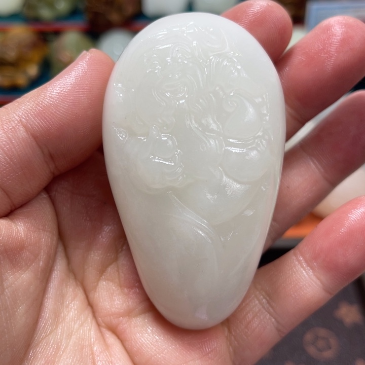 石材石材方解石手把件不退换