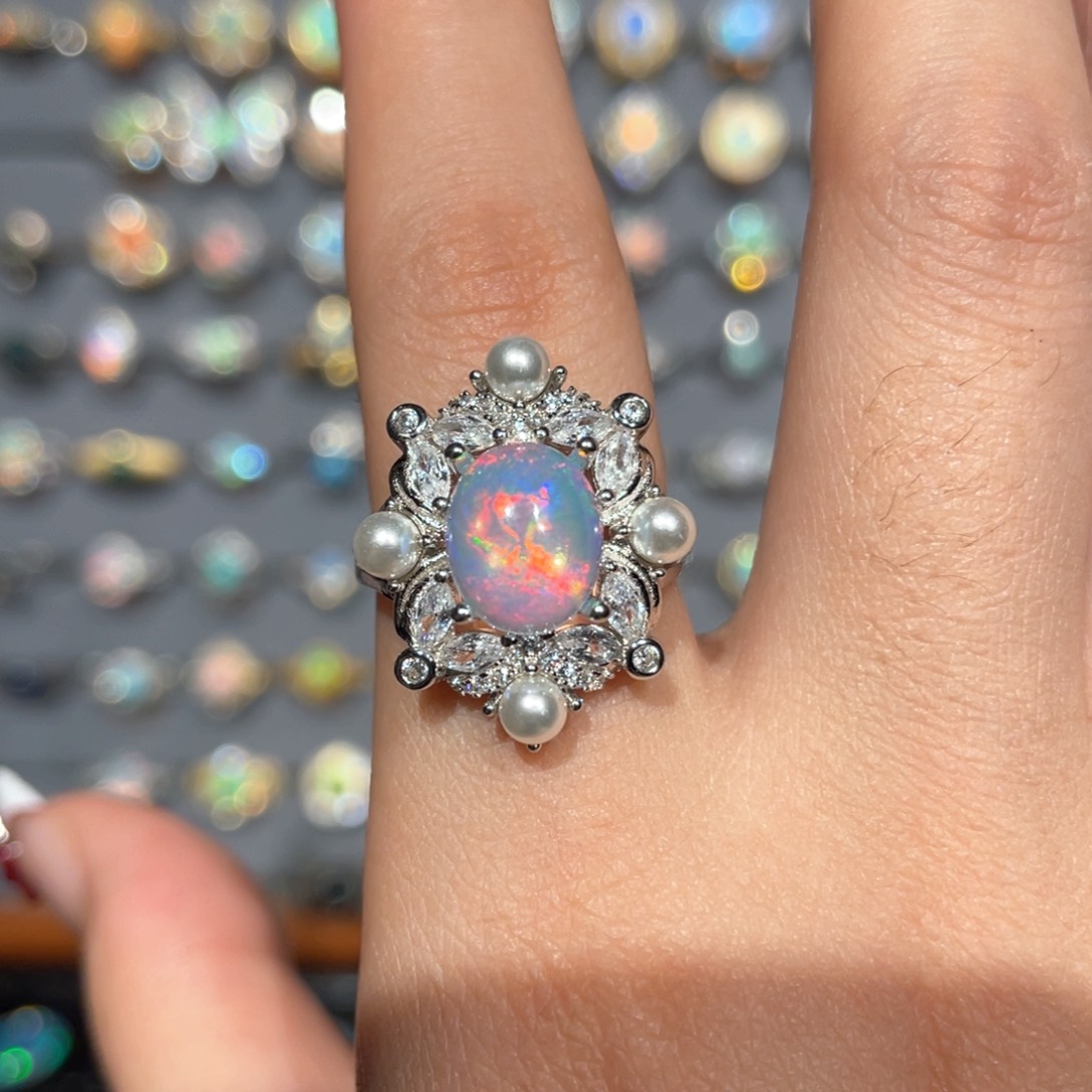 欧泊欧泊戒指银S925镶嵌