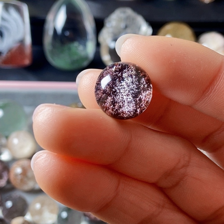 水晶颈饰未镶嵌王*璐紫幽灵14.6mm戒指