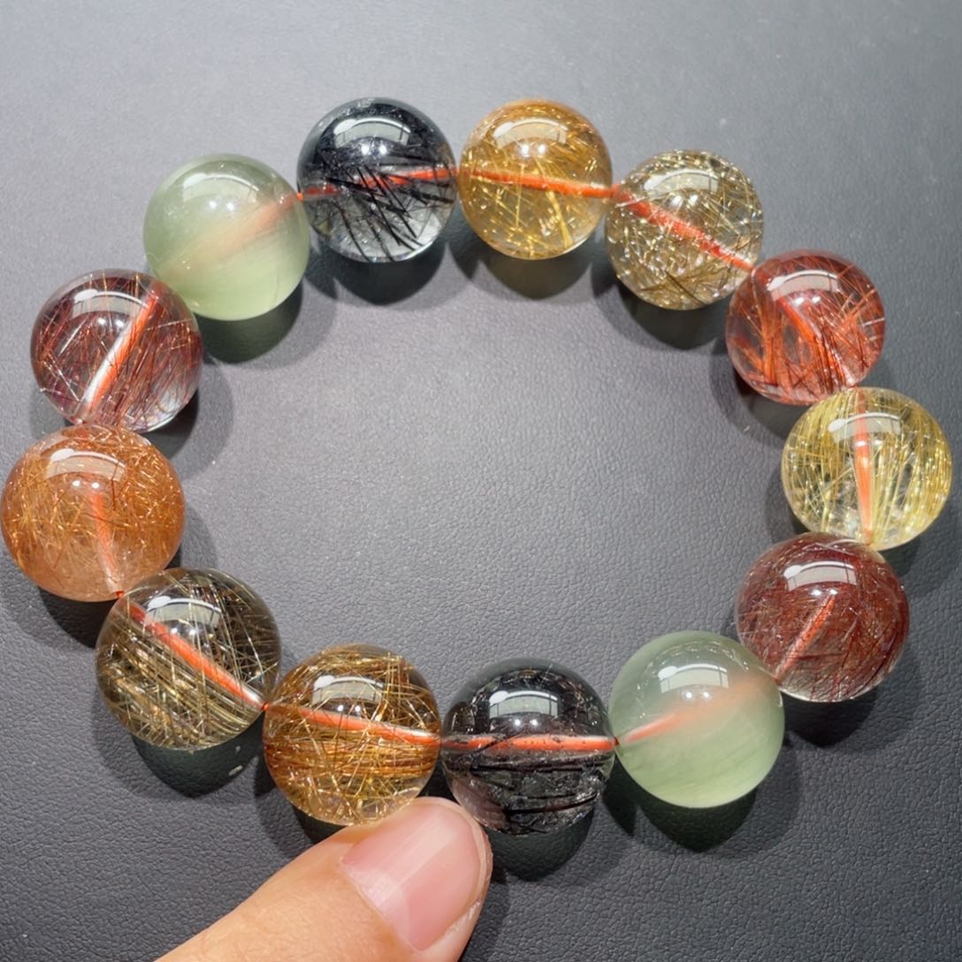 水晶手链未镶嵌发晶手链，