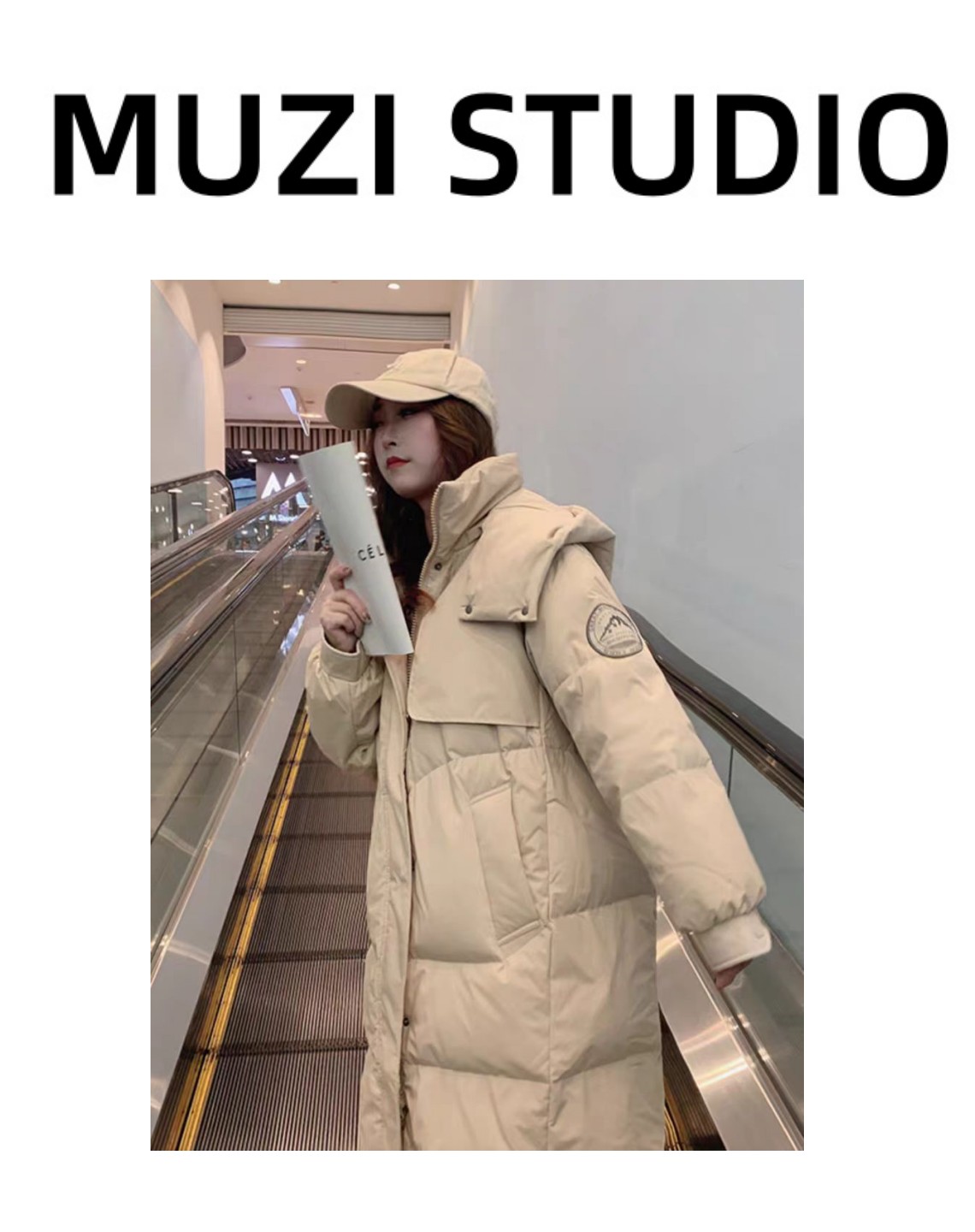 【沐子女装】H1-6303杏色棉服