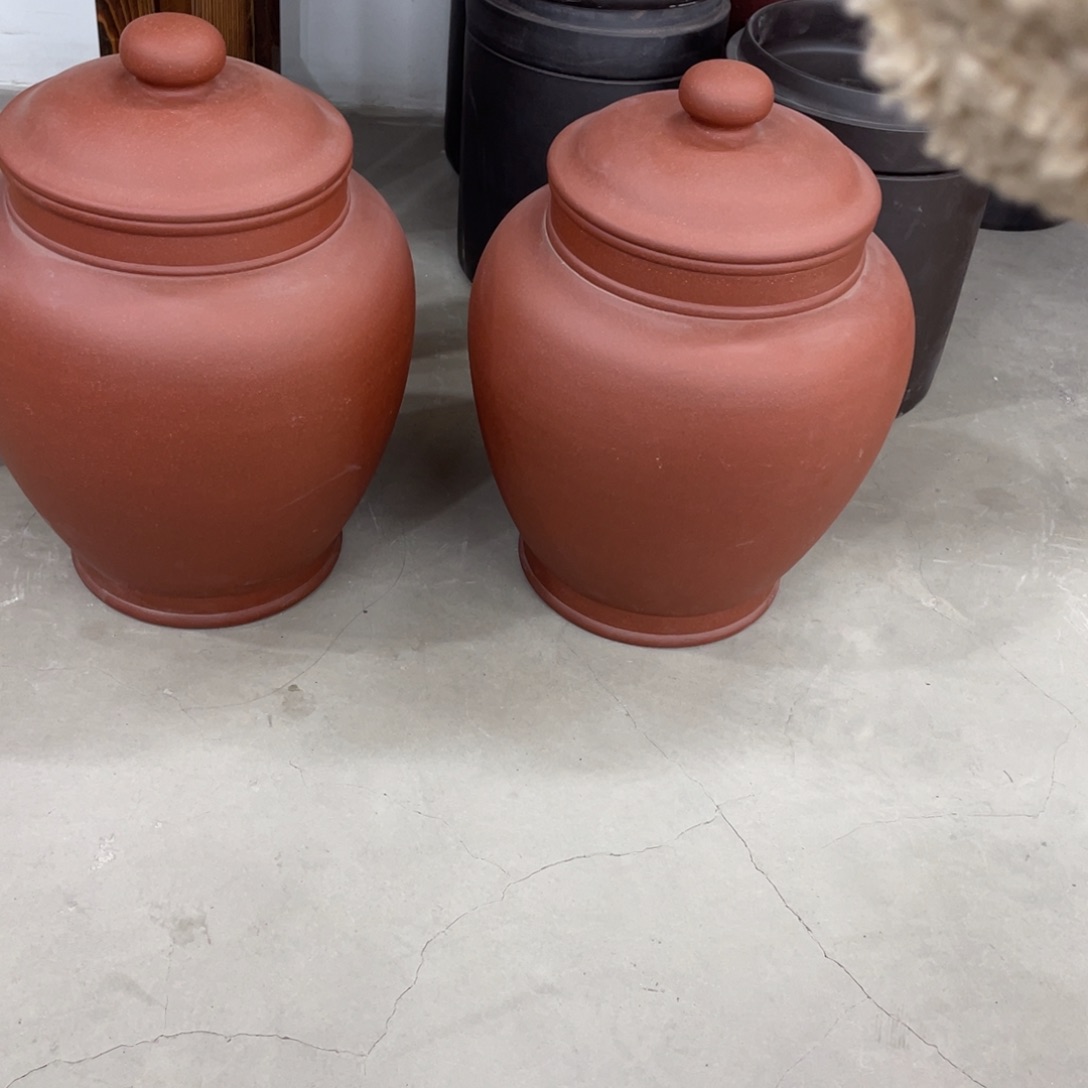 紫砂茶叶罐悟**空微瑕茶叶罐一对