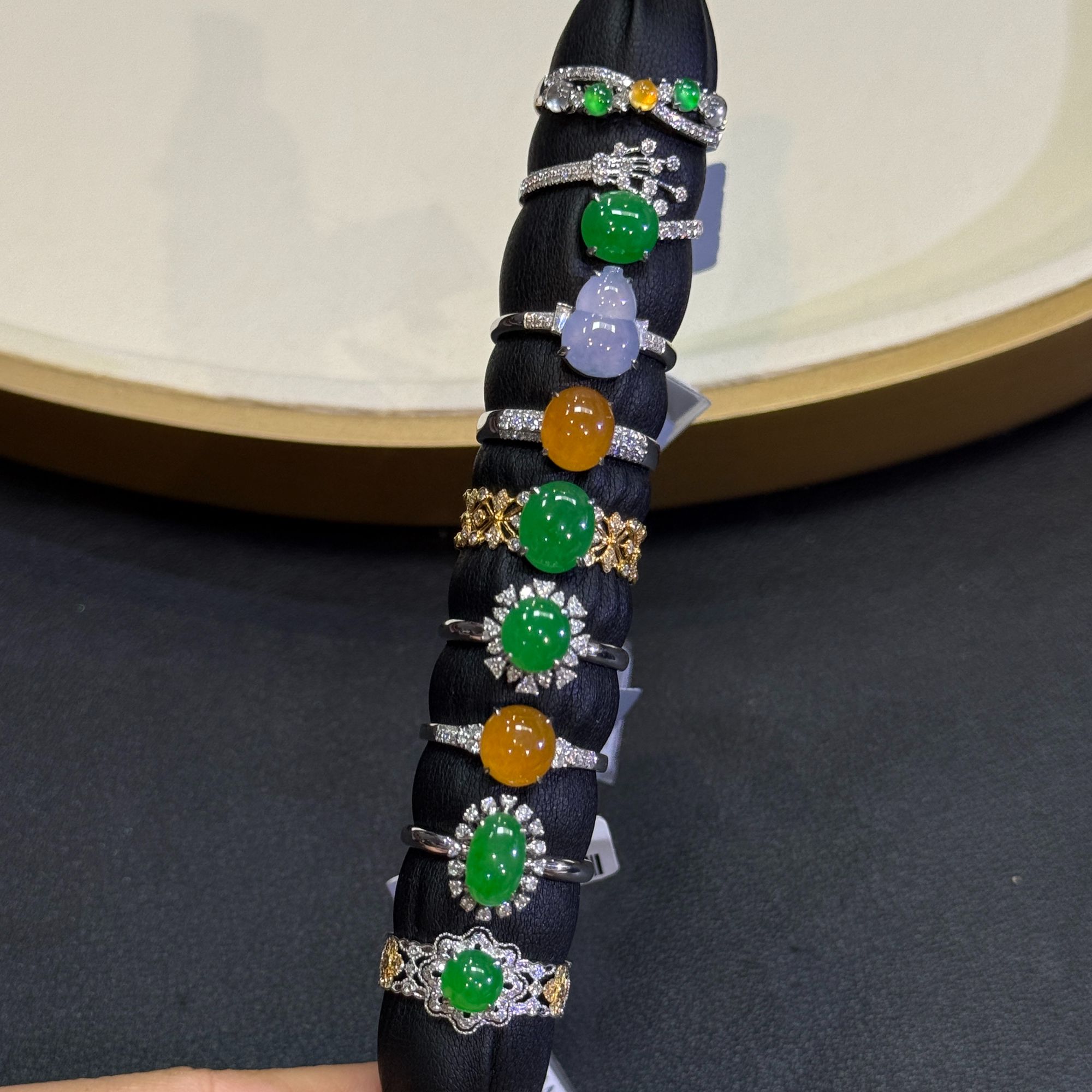 翡翠戒指1件-18K金-多样性发货只发一件-AK30-JX|CXQ21