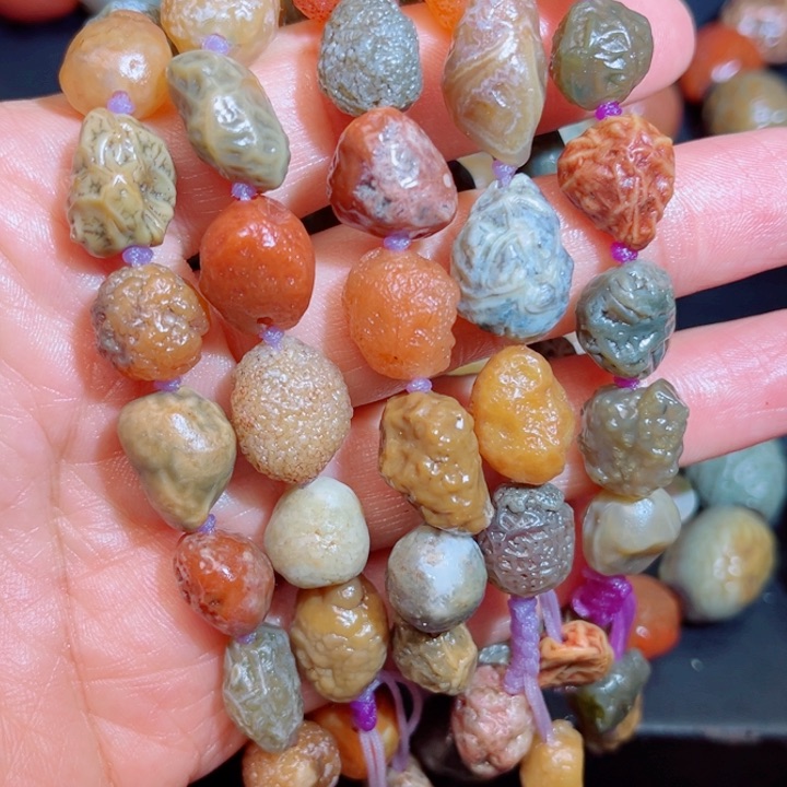 玛瑙/玉髓手链银S925镀金镶嵌