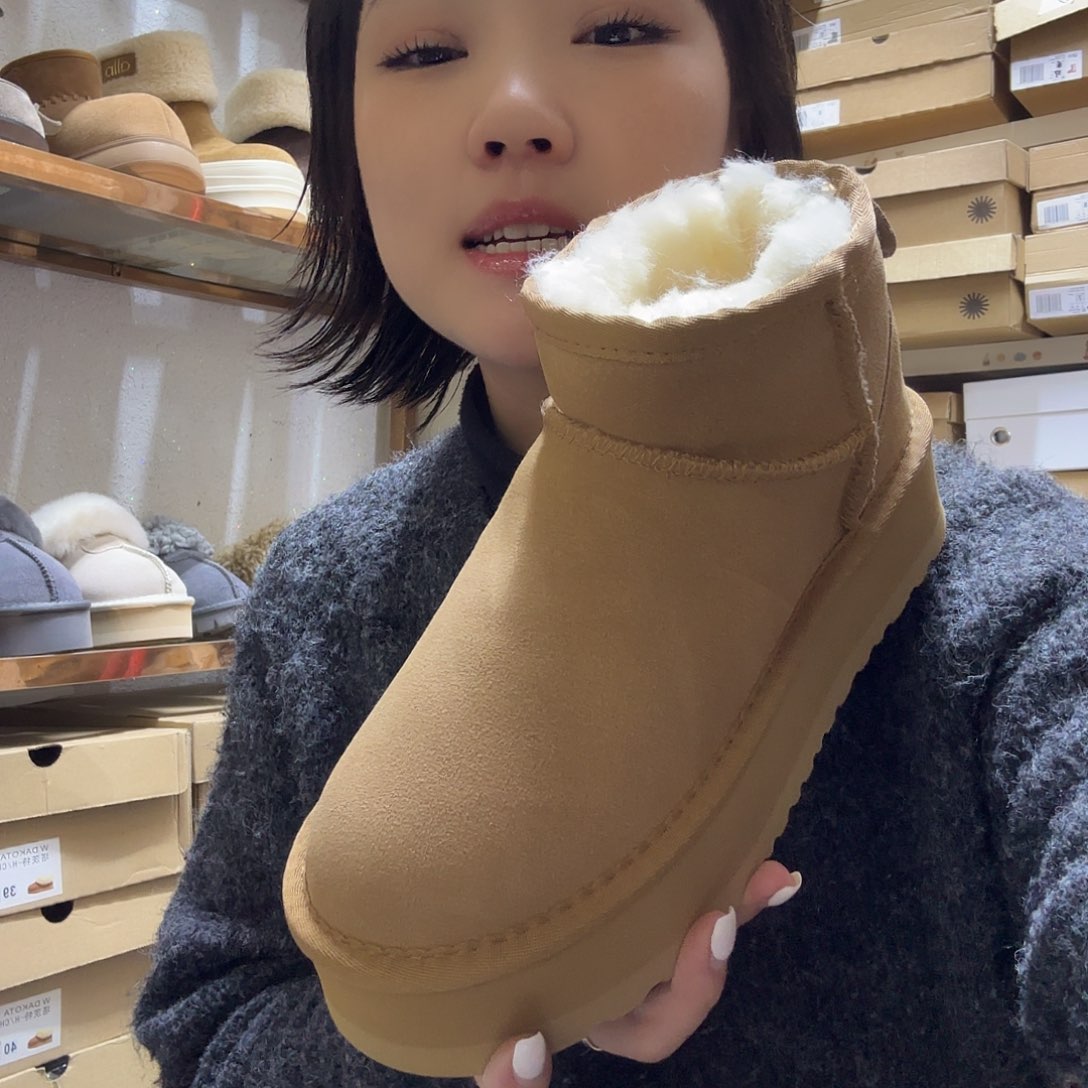 37码栗色雪地靴大棉