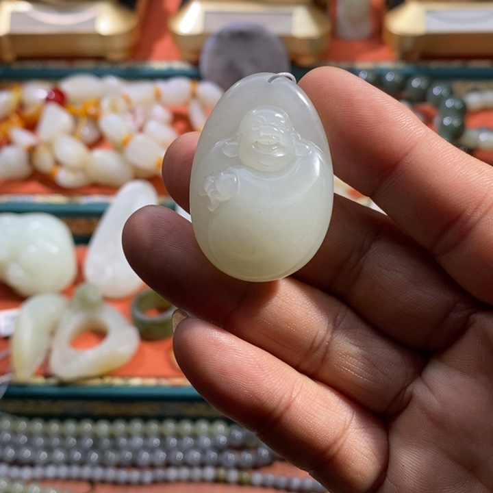 百***鸟和田玉未镶嵌挂件