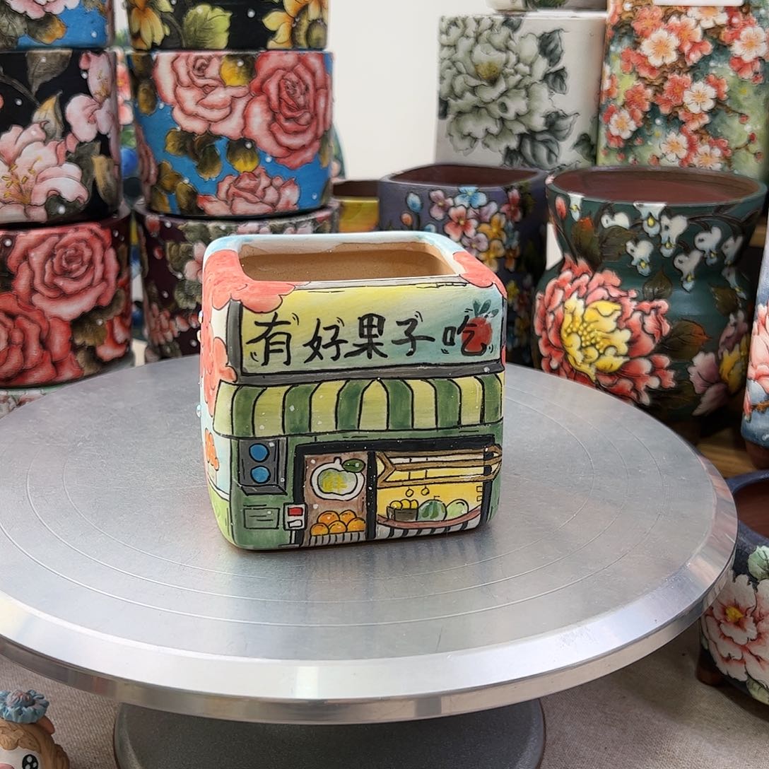 景德镇陶瓷花盆景德镇陶瓷花盆