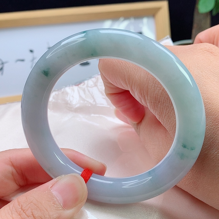 翡翠未镶嵌手镯胖圆条13