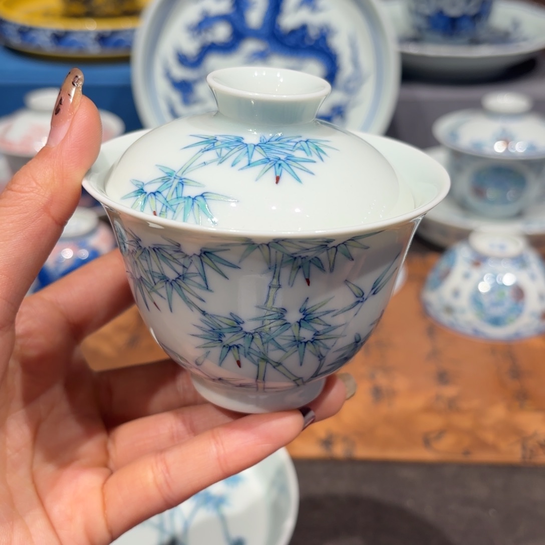 瓷片手工手绘陶瓷茶具