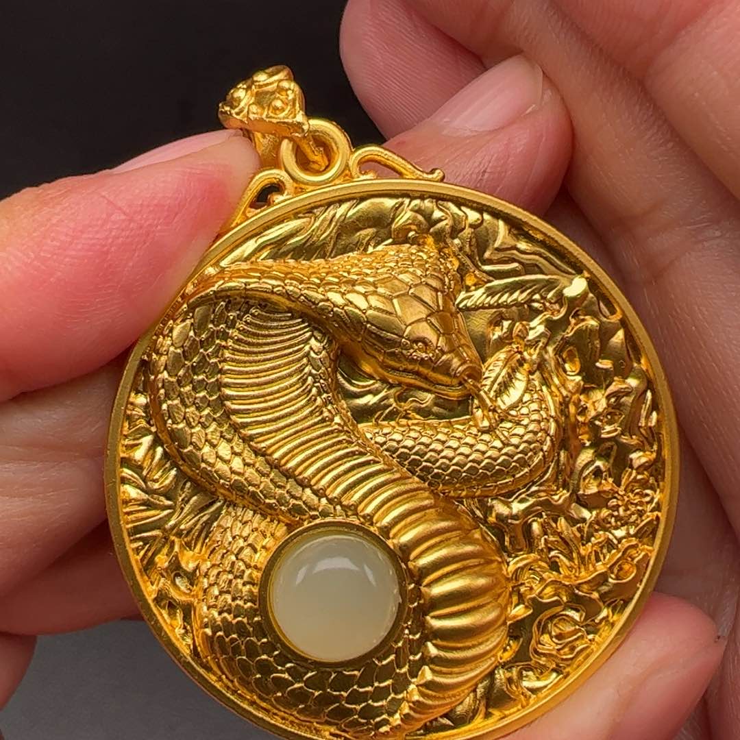 和田玉挂件银S925镶嵌