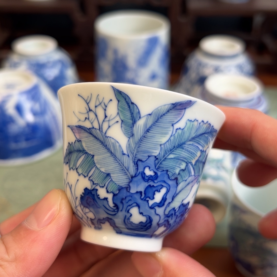 瓷片景德镇茶器手工手绘