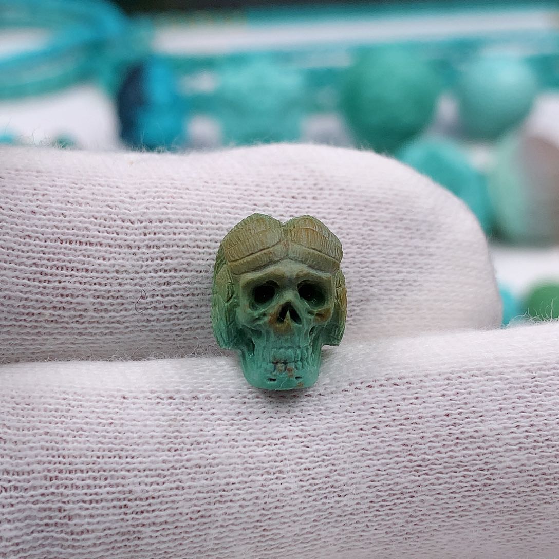 绿松石骷髅2.35克未镶嵌