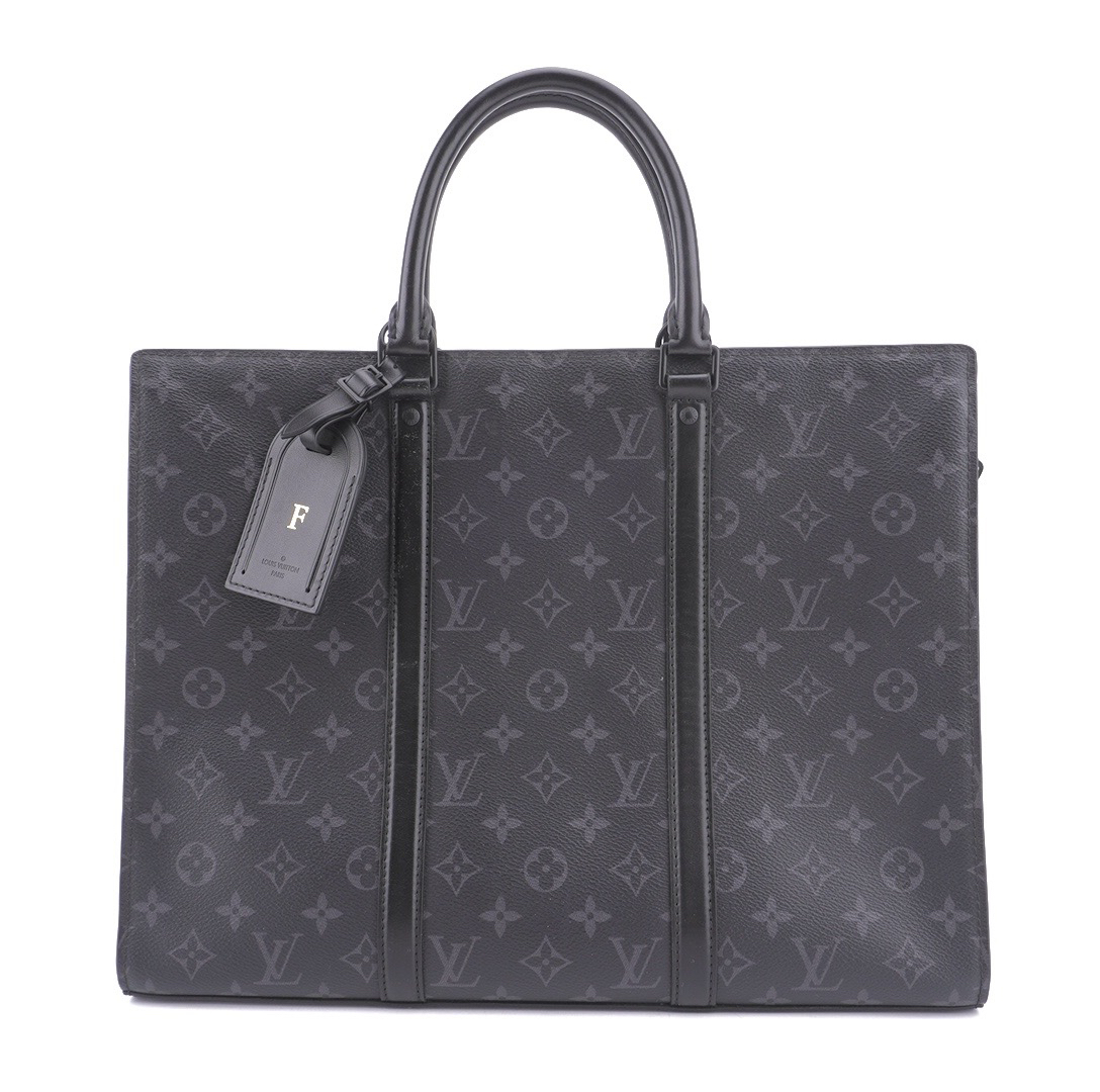 95新 LV Sac芯片款经典老花涂层帆布拼皮公文包38/30/9 F379