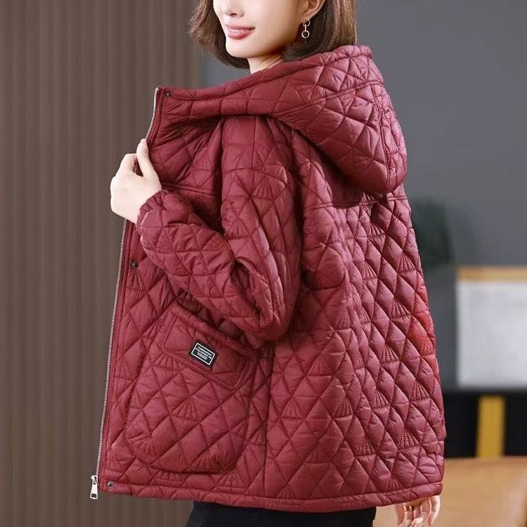 宽松型厚款圆领长袖常规袖型单排扣常规款丝绵填充100%其它面料女