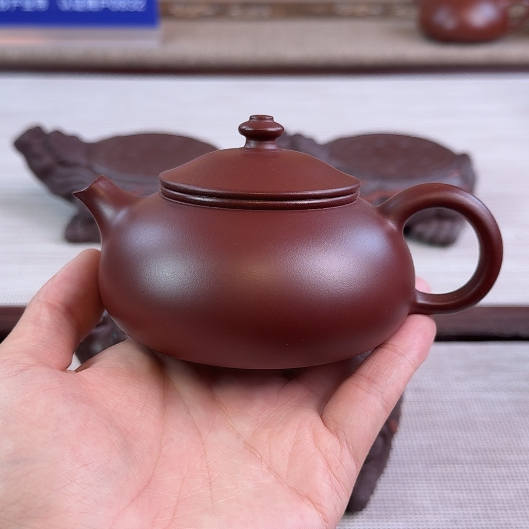 紫砂茶壶220cc龙血砂寒江