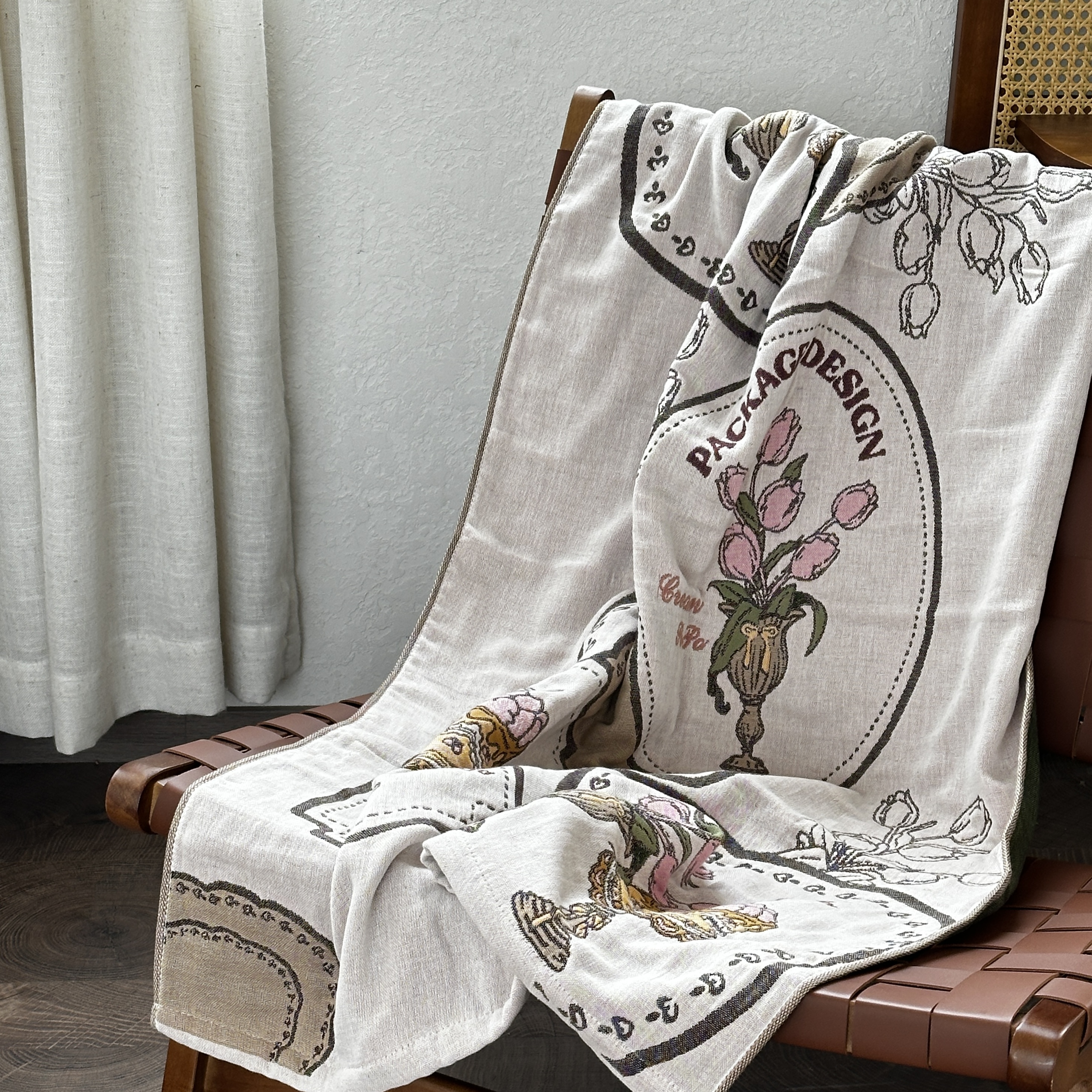 【超级红】新疆长绒棉麻浴巾-漫城系列