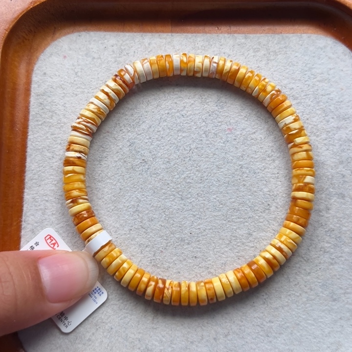 琥珀未镶嵌珠宝奇石M117号6.2+花蜡药片