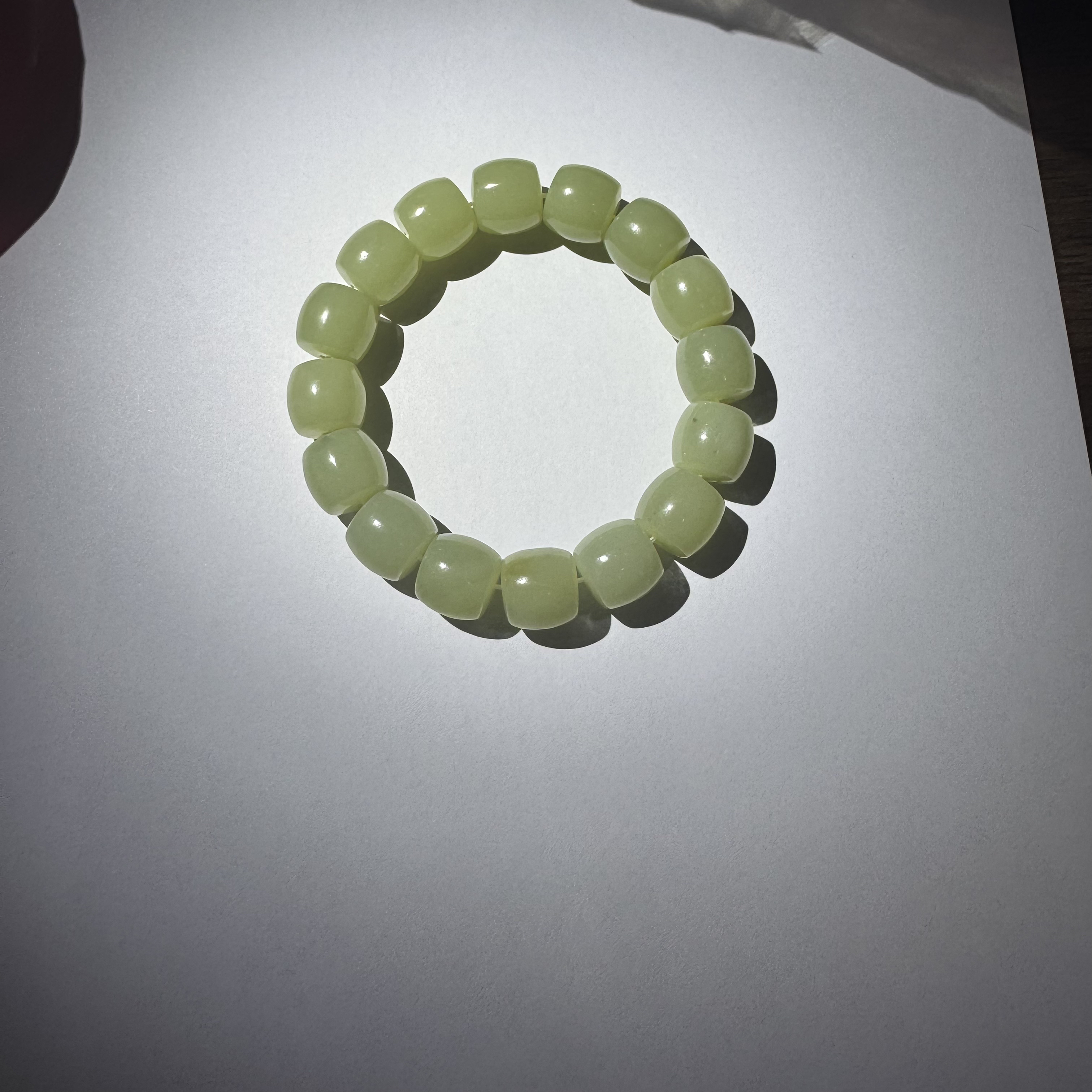 和田玉黄口直切卡14手链