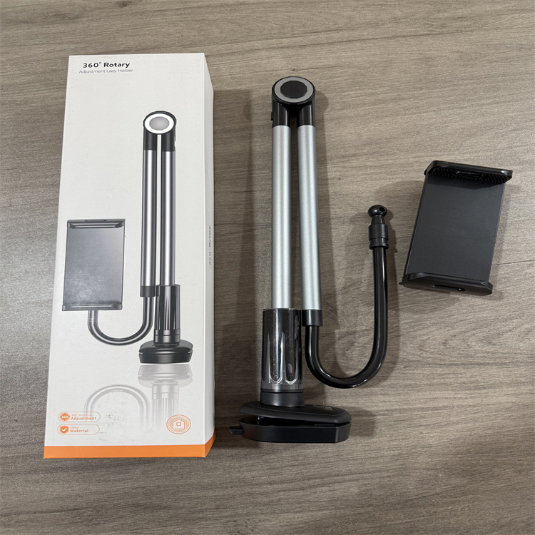 升级款！铝合金手机平板支架支架360度调节可折叠床头懒人支架