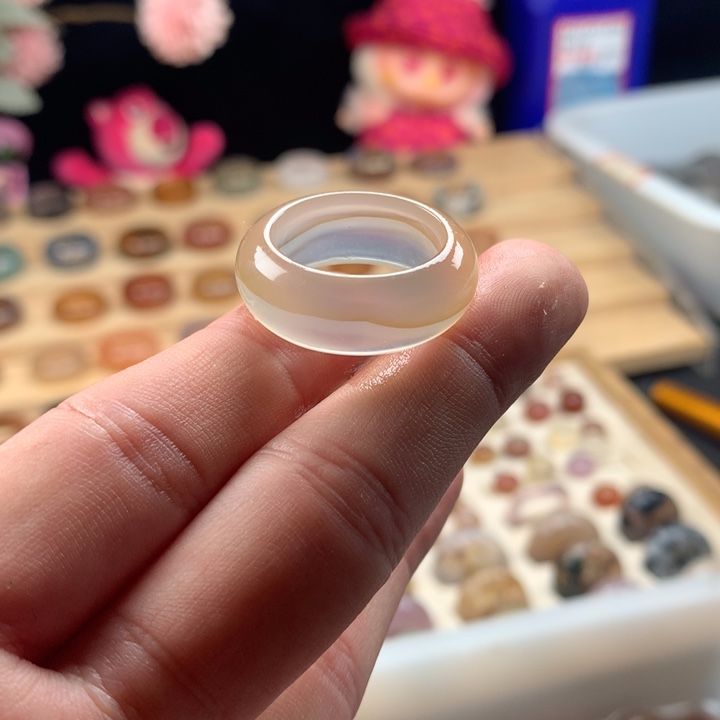 玛瑙/玉髓未镶嵌戒指18.8圈口