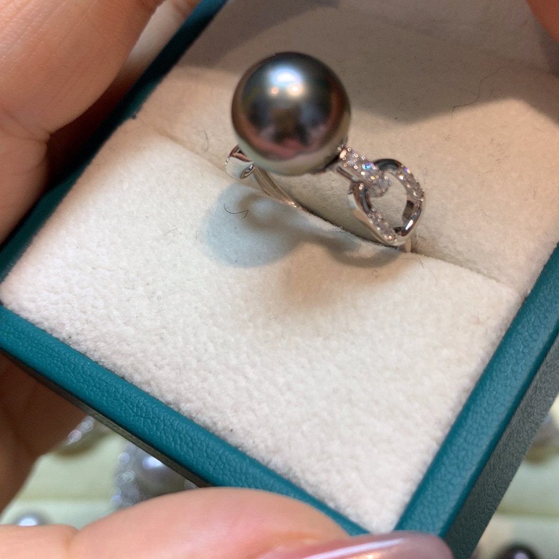 海水珍珠戒指银S925镶嵌