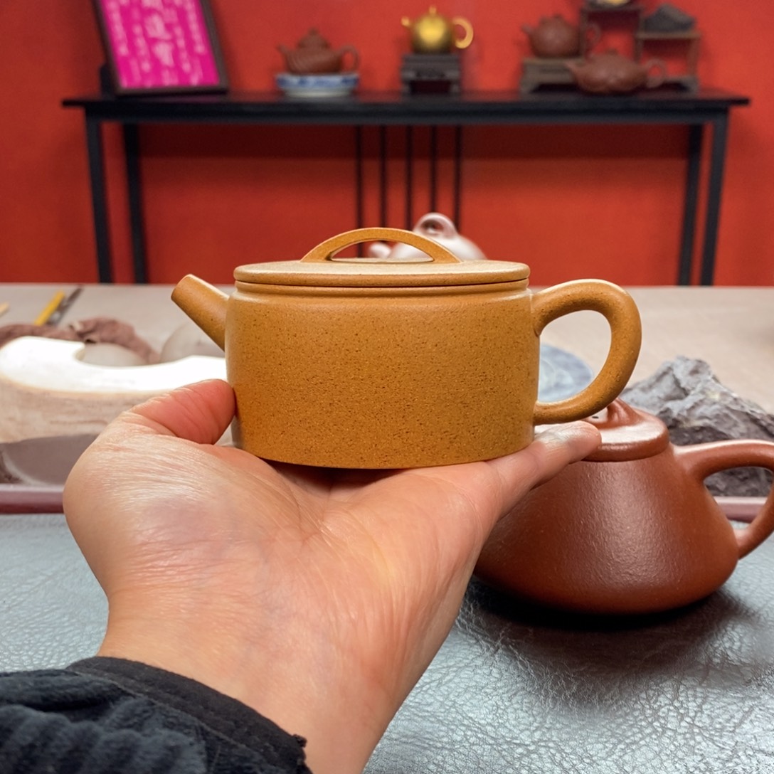 紫砂茶壶黄金段汉瓦180cc精工半手