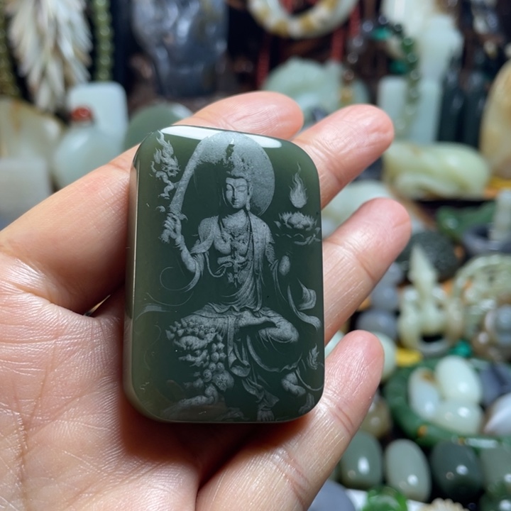 和田玉未镶嵌挂件