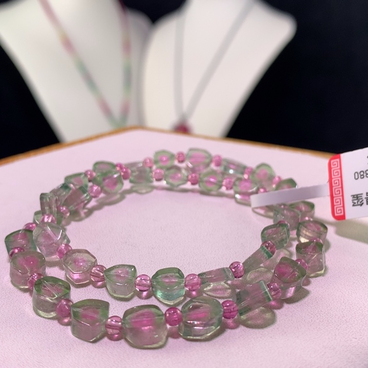 双色碧玺手链未镶嵌