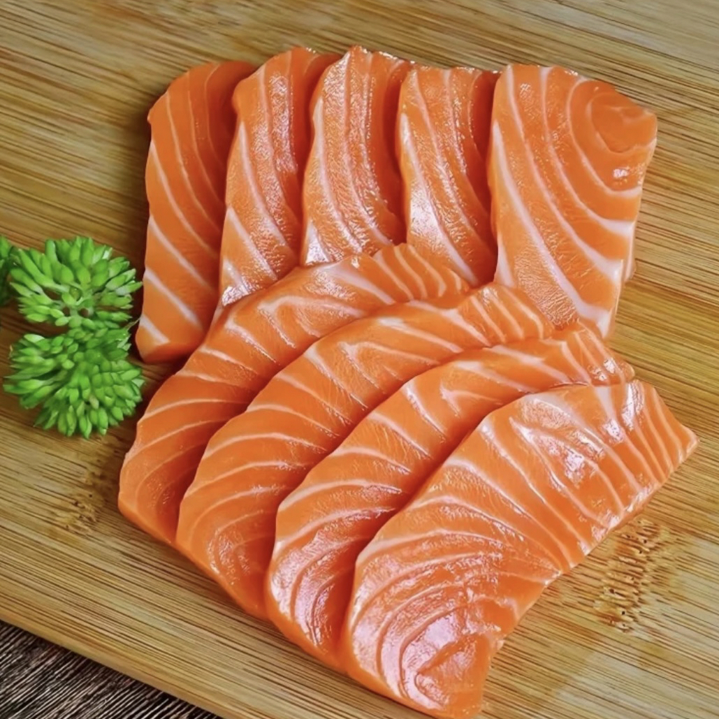 法罗中段三文鱼/新鲜刺身！奶香！即食！油脂丰厚大连本地发货