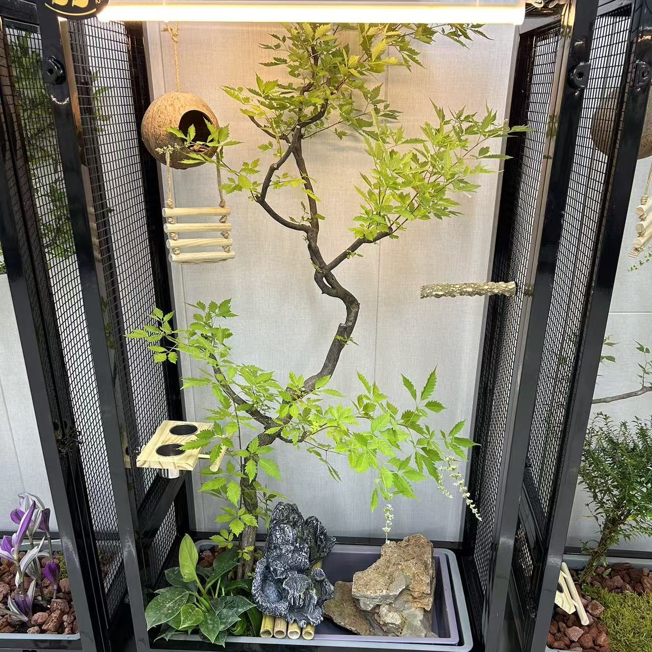 高140长67生态鸟笼（空笼子＋种植箱）