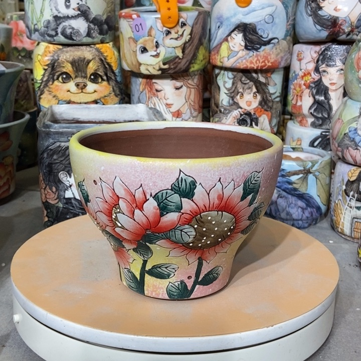 红陶景德镇艺术手绘作品