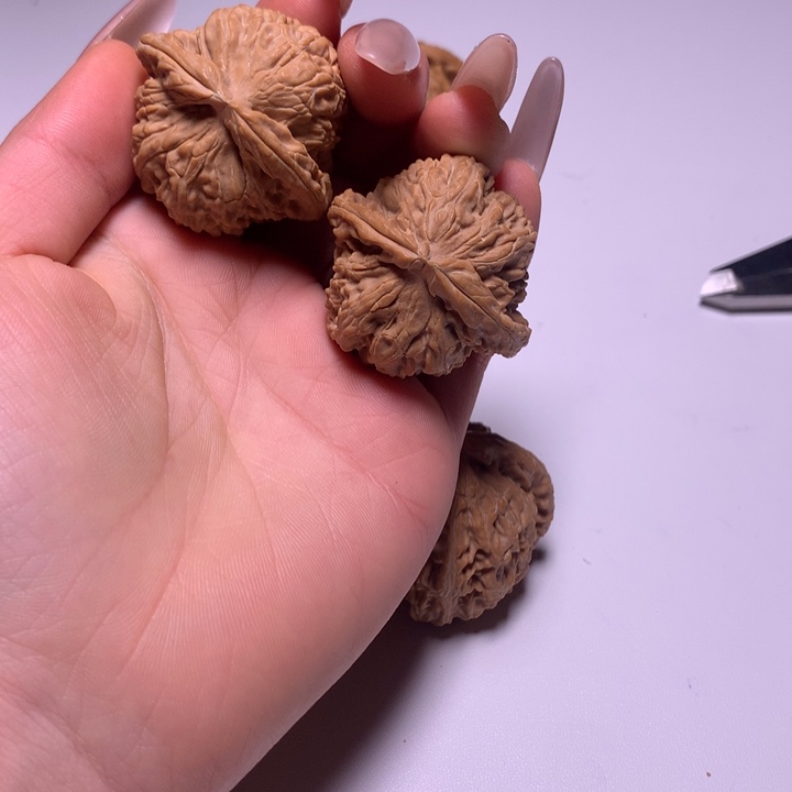 把件文玩核桃白狮子