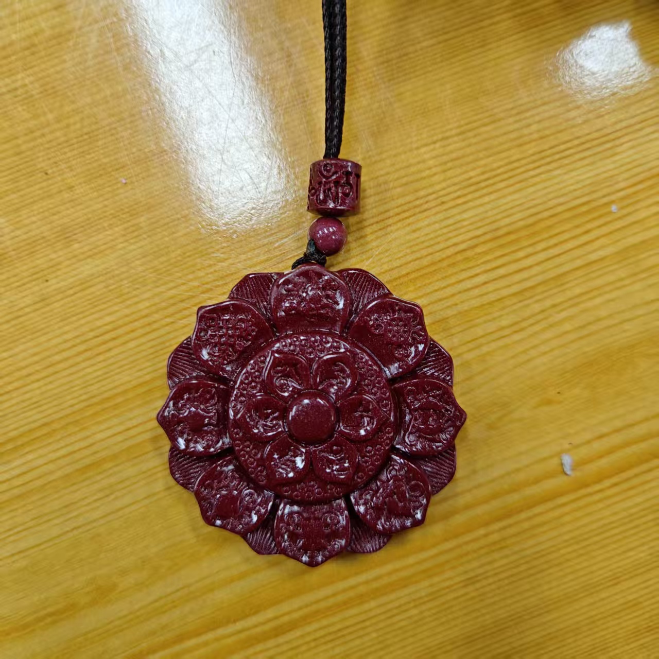 含辰砂工艺品 NX548莲花吊坠