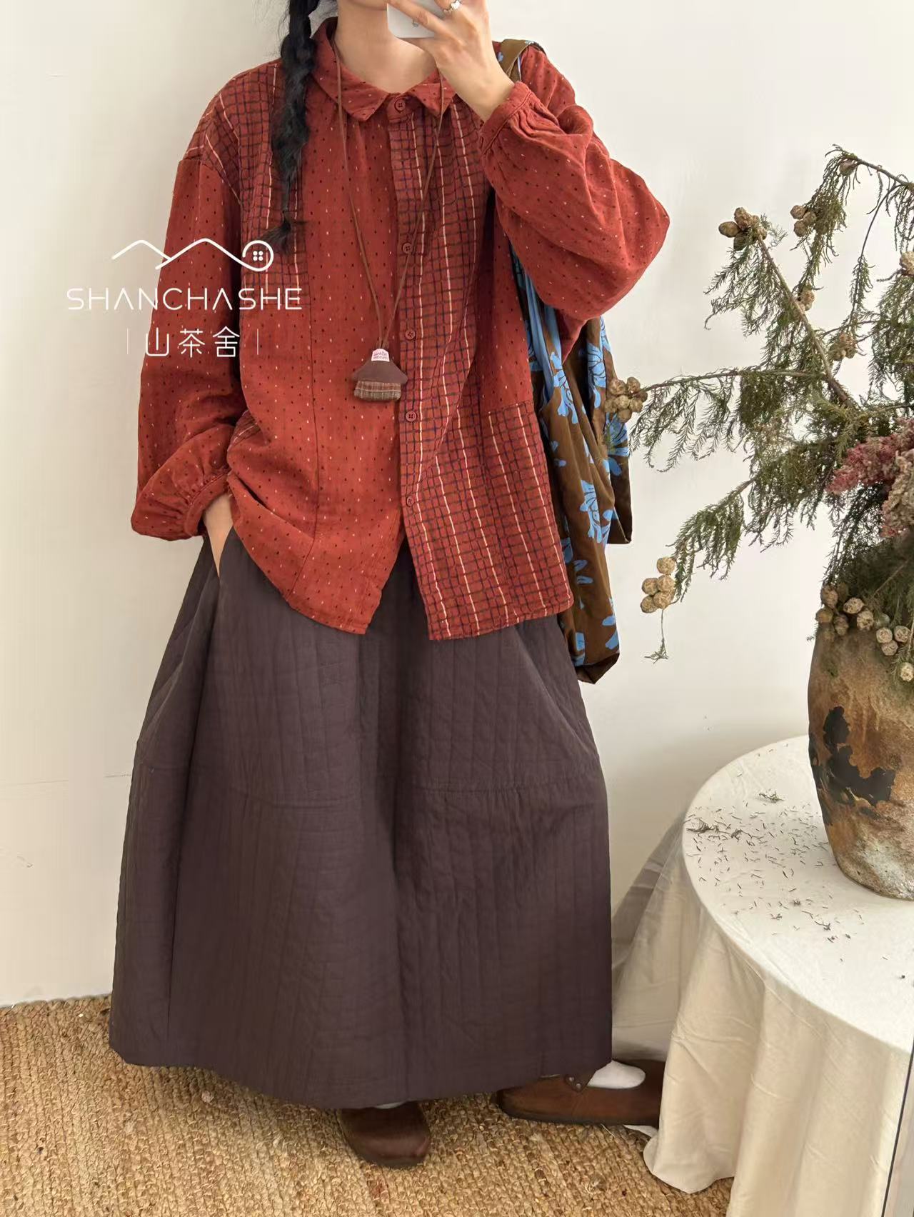 SCS#8667#彩色小点衬衫 FL