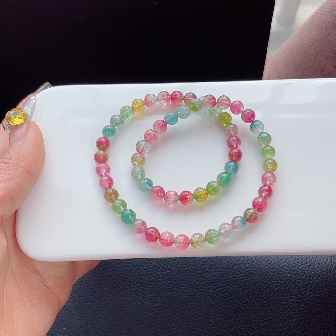 手链未镶嵌碧玺6.6mm左右