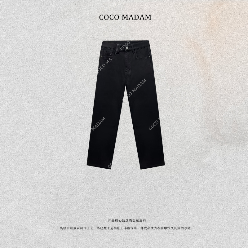 NIUNIU ·T-1668 秋冬季百搭加绒高腰裤牛仔裤窄版烟管裤