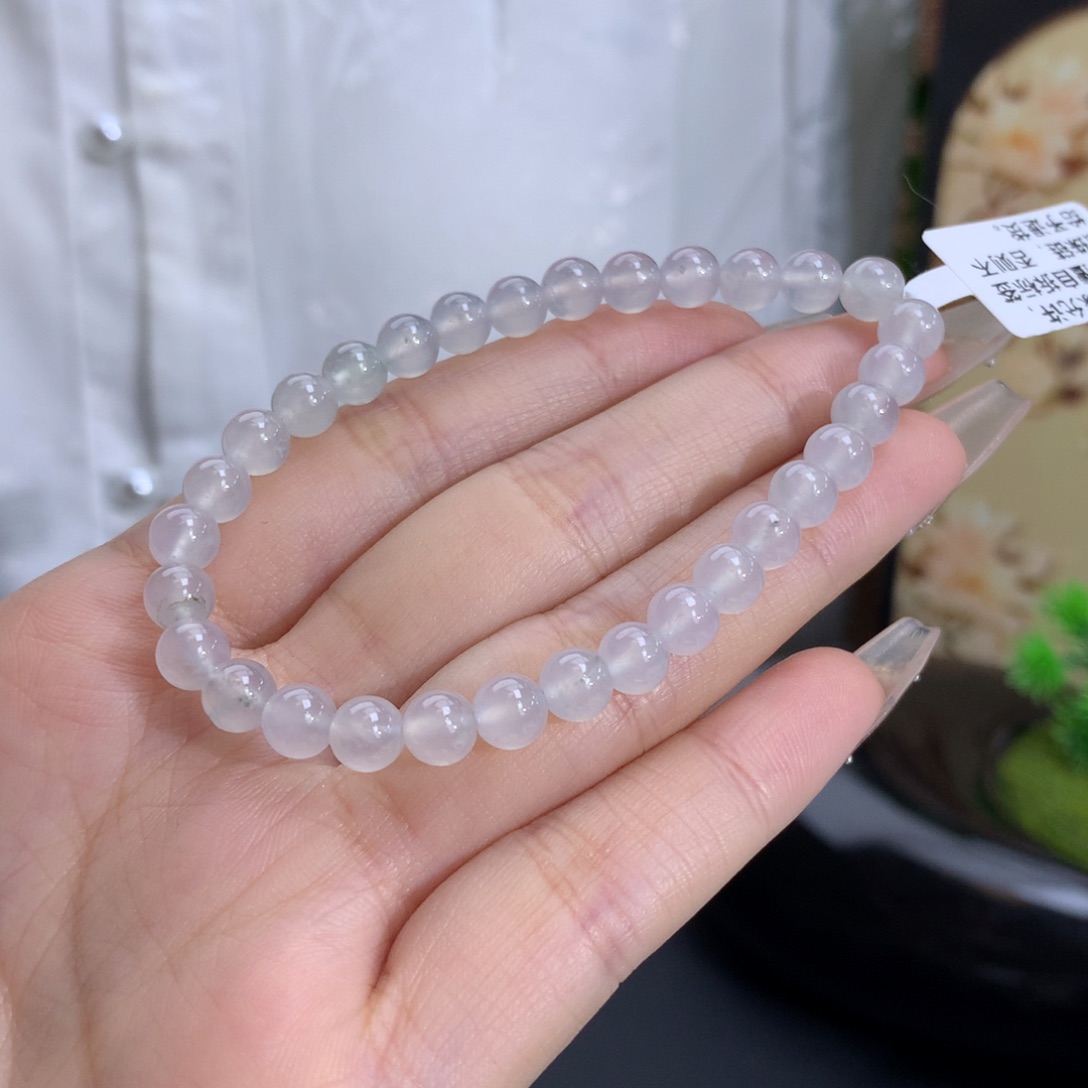 翡翠颈饰未镶嵌卡5.9冰种白月光