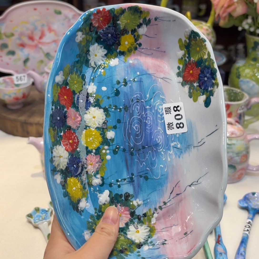 景德镇手绘高温釉下彩陶瓷茶具