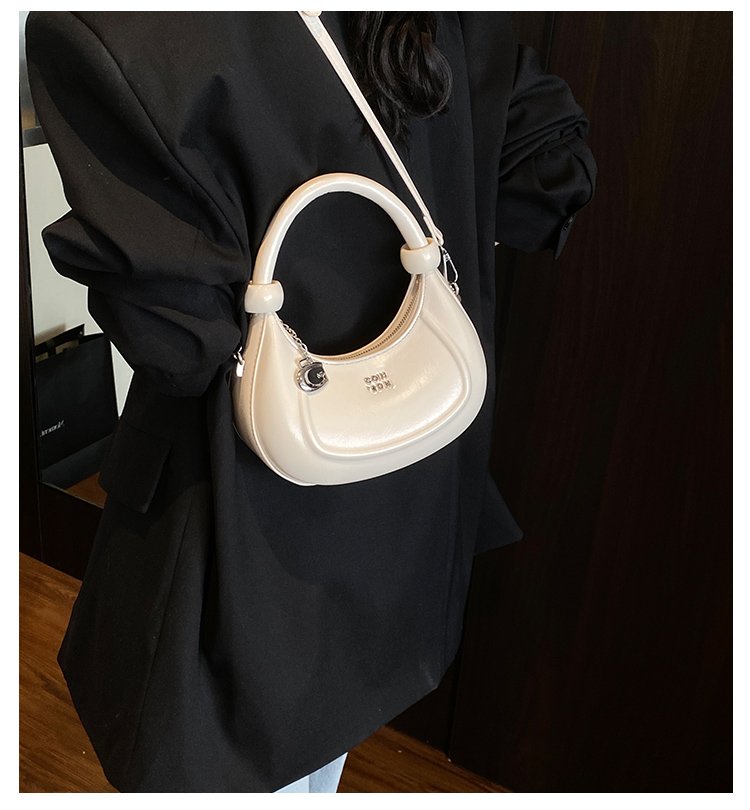 【长22宽6.5高15】新款休闲简约潮流大气质感斜挎包1215白色