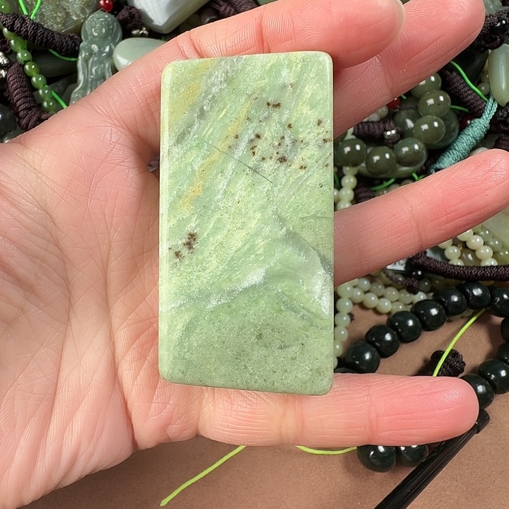 和田玉颈饰银S925镶嵌