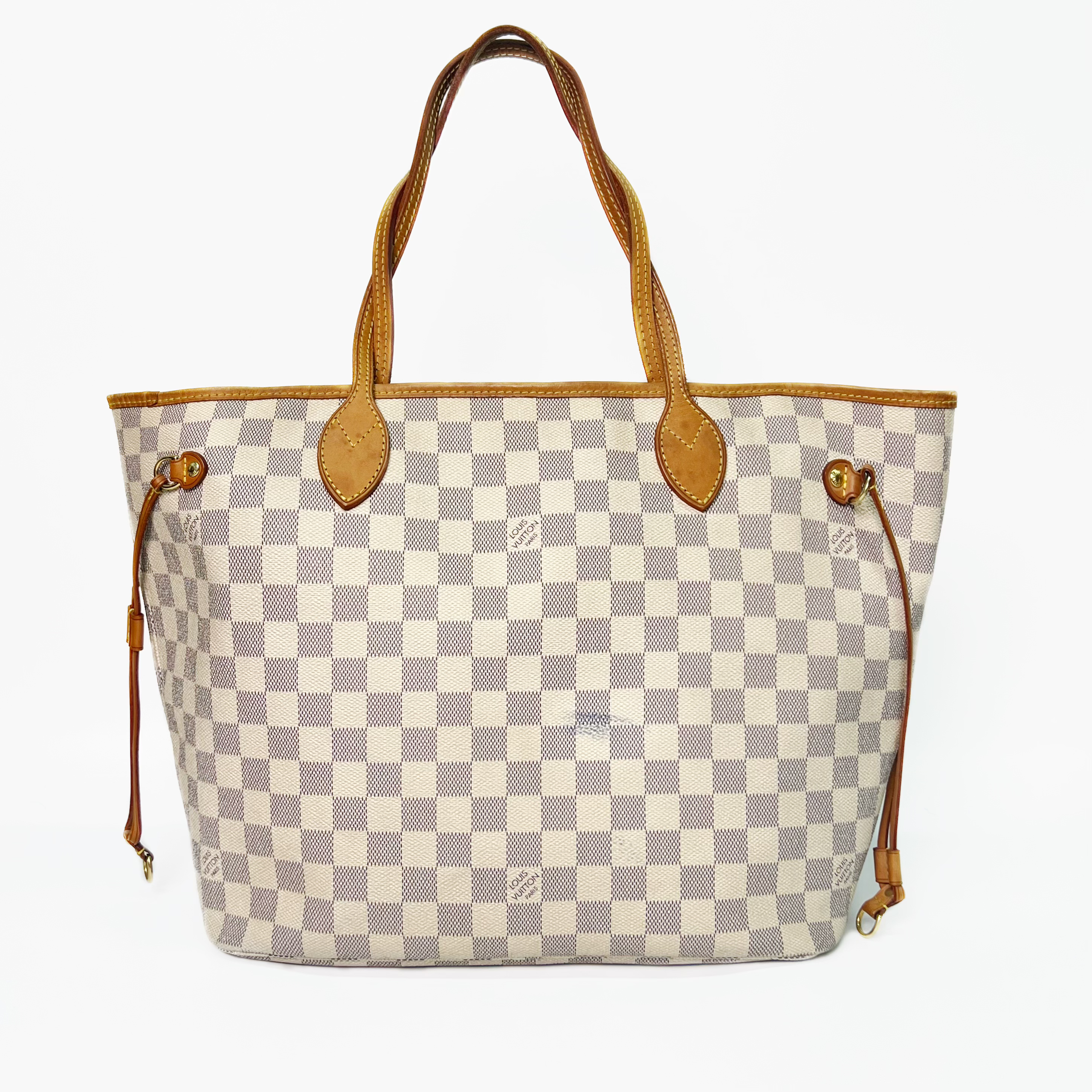 95新 LouisVuitton/路易威登 白棋盘格 金扣 单肩包 /5473