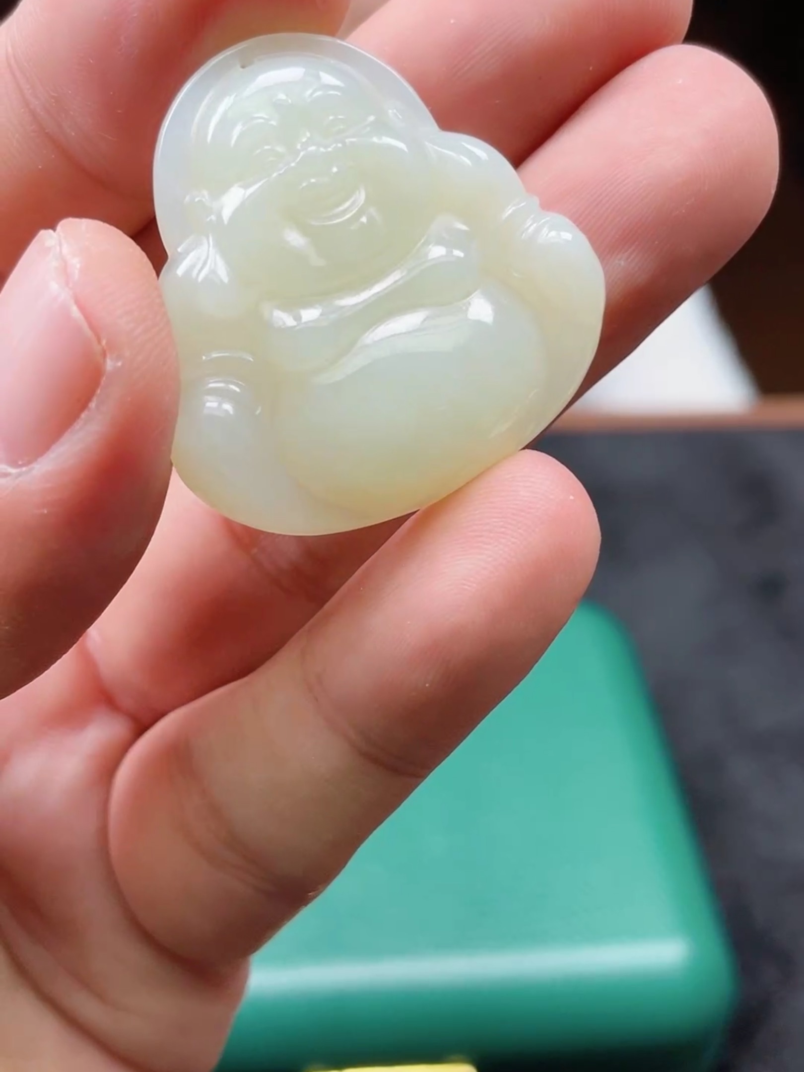 506991T28-3A8-新疆和田玉佛公吊坠-背部一刀切-多样性/发一件 