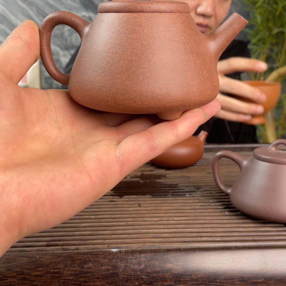 紫砂茶壶桃花段高瓢