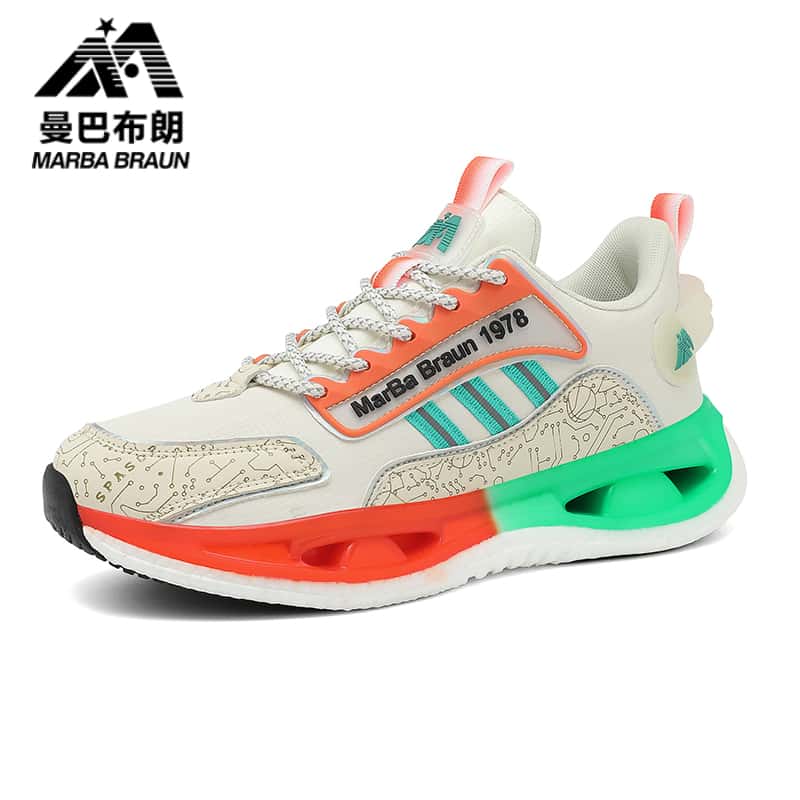 曼巴布朗冬季男女跑步鞋减震超轻竞速跑鞋时尚轻奢皮面休闲运动鞋
