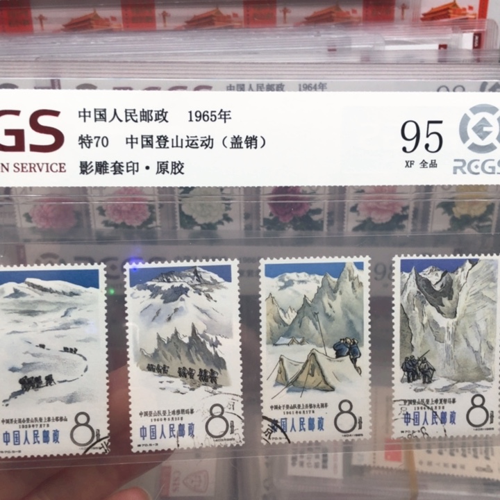 特70登山盖销邮票95