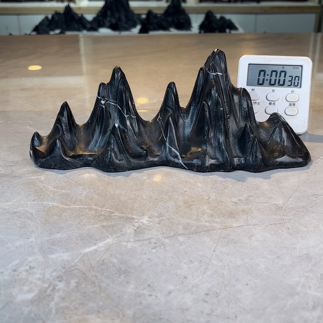 绿***园陶灵璧石手工雕刻奇石摆件