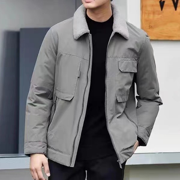 2023冬季男士羽绒服短款翻领休闲保暖外套 C2302