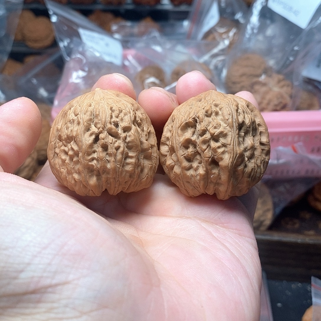 1文玩核桃平谷凹底39-478